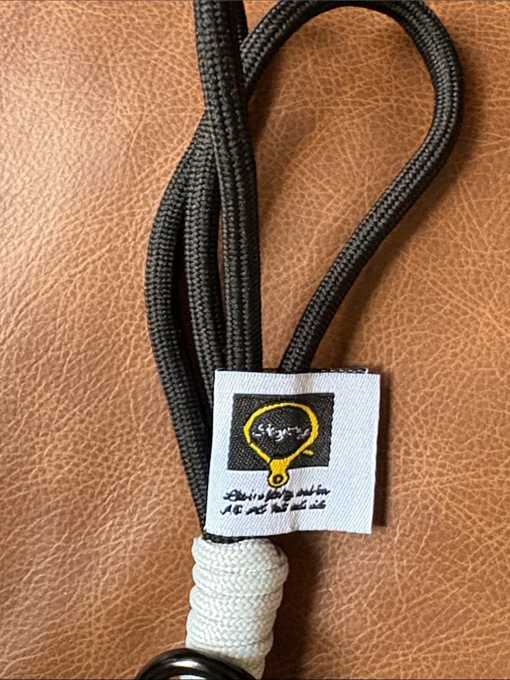 Black Fitness Keychain Set with Wrist Strap